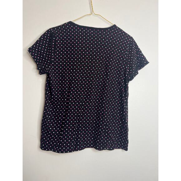 Charter Club Women's M 2-Pc. Cotton Cropped Pajamas Set Dots-PM - Picture 4 of 10